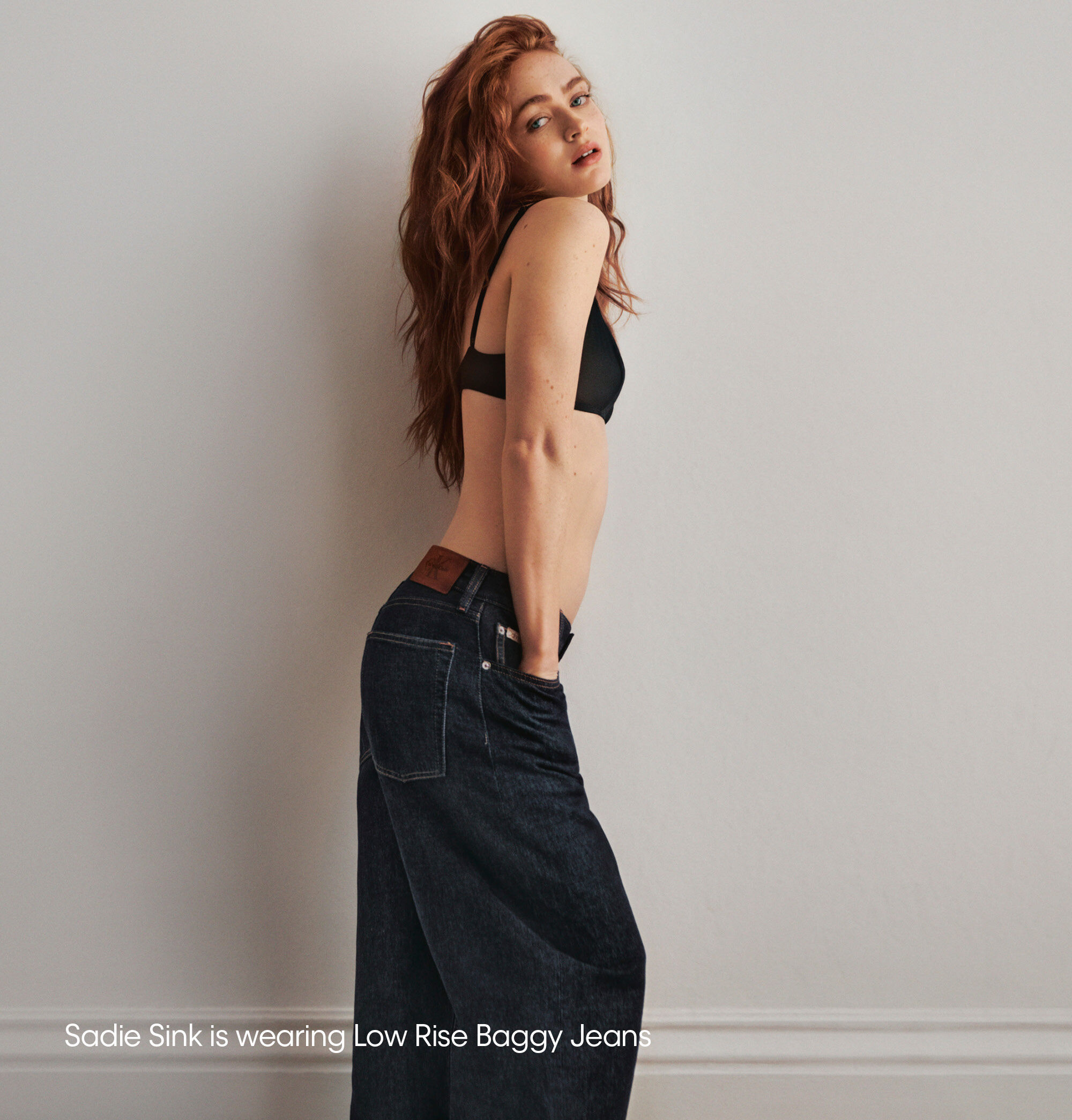 Sadie Sink is wearing Low Rise Baggy Jeans